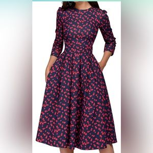 New! Simple Flavor Women's Floral Vintage Dress Elegant